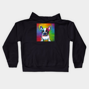 French Bulldog Rainbow Painting Kids Hoodie